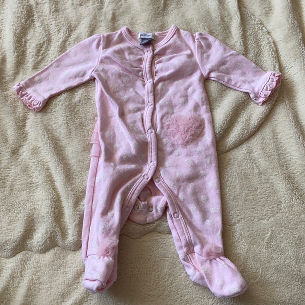 Baby girl newborn onesie footie